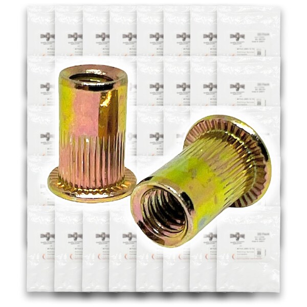 Boltsandnuts.Com Inch & Metric Steel Rivet Nuts Zinc Yellow Assortment - 1060 PCS Assortment Kit #425 - main